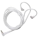 erjigo KZ ZSN in-Ear Headphones Cable, Silver Plated Earphone/Earbuds Detachable Replacement Cord with 0.75mm Pins (Without Microphone)