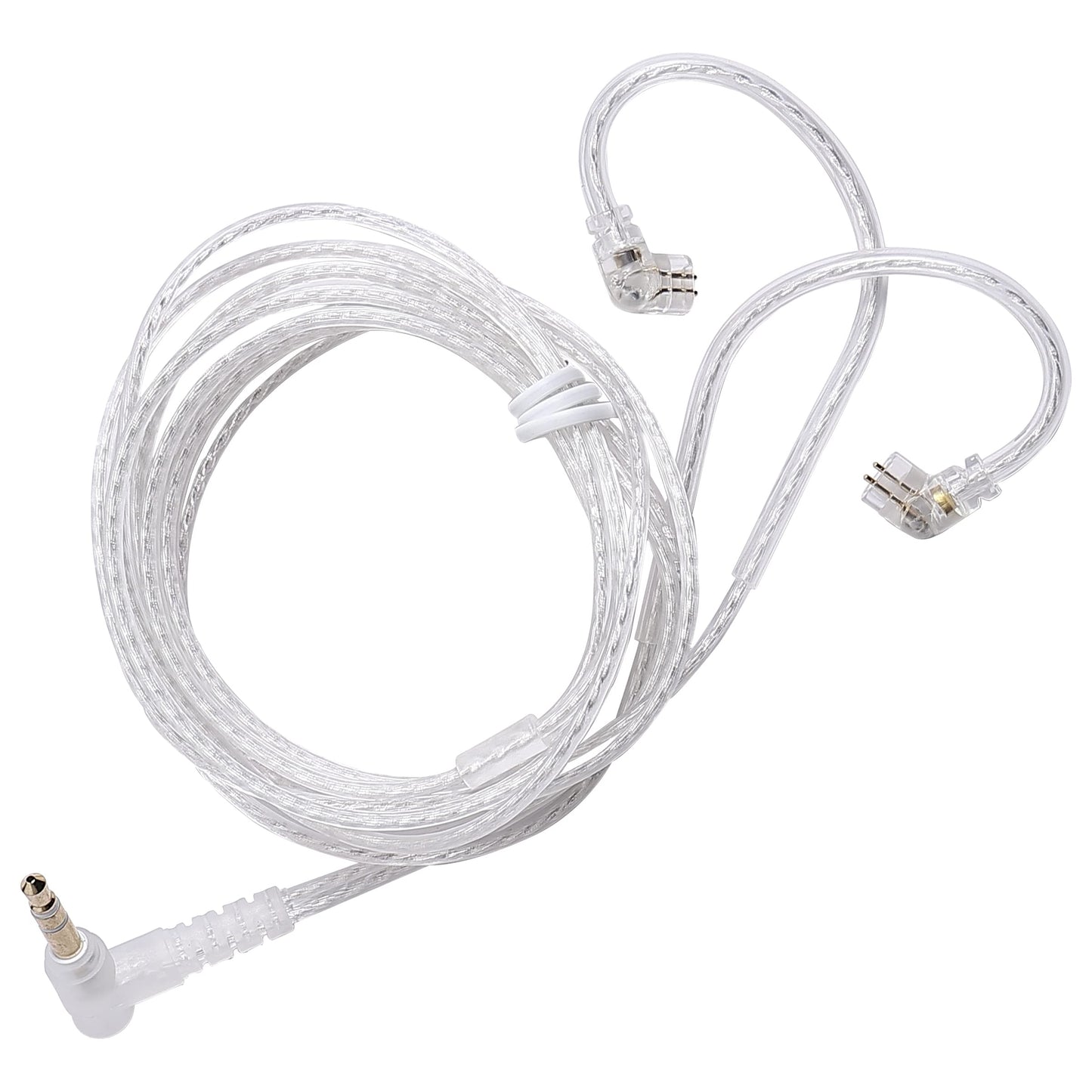 erjigo KZ ZSN in-Ear Headphones Cable, Silver Plated Earphone/Earbuds Detachable Replacement Cord with 0.75mm Pins (Without Microphone)