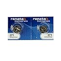 Renata 371 SR920SW Batteries - 1.55V Silver Oxide 371 Watch Battery (2 Count)