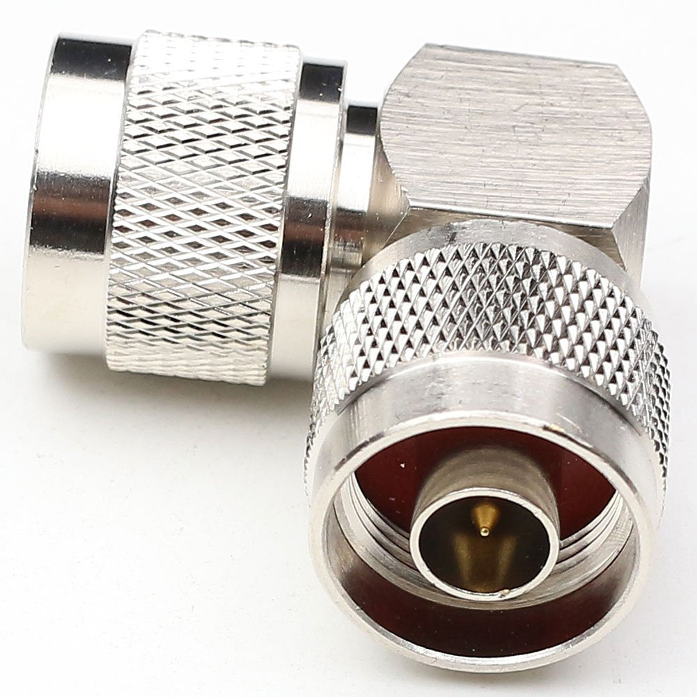 ANHAN N Type Connectors N Adapters N Type Coax Connector Walkie Talkie N adapters RF coaxial Cable Adapter (N Male to Male Right Angle)