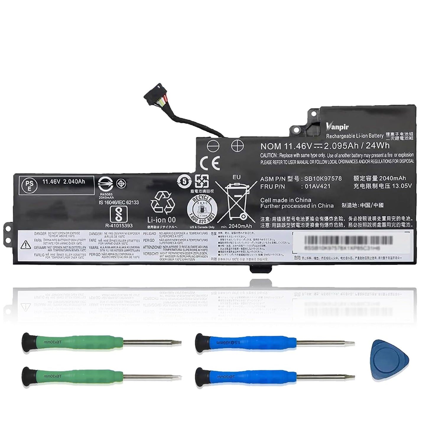 VANPIR 01AV421 T470 T480 Laptop Battery Replacement for Lenovo ThinkPad A475 A485 TP25 Series Notebook SB10K97578 01AV419 01AV420 01AV489 SB10K97576
