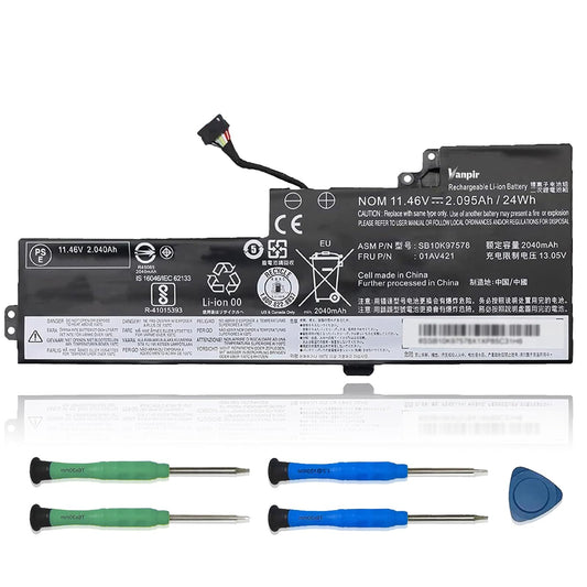 VANPIR 01AV421 T470 T480 Laptop Battery Replacement for Lenovo ThinkPad A475 A485 TP25 Series Notebook SB10K97578 01AV419 01AV420 01AV489 SB10K97576