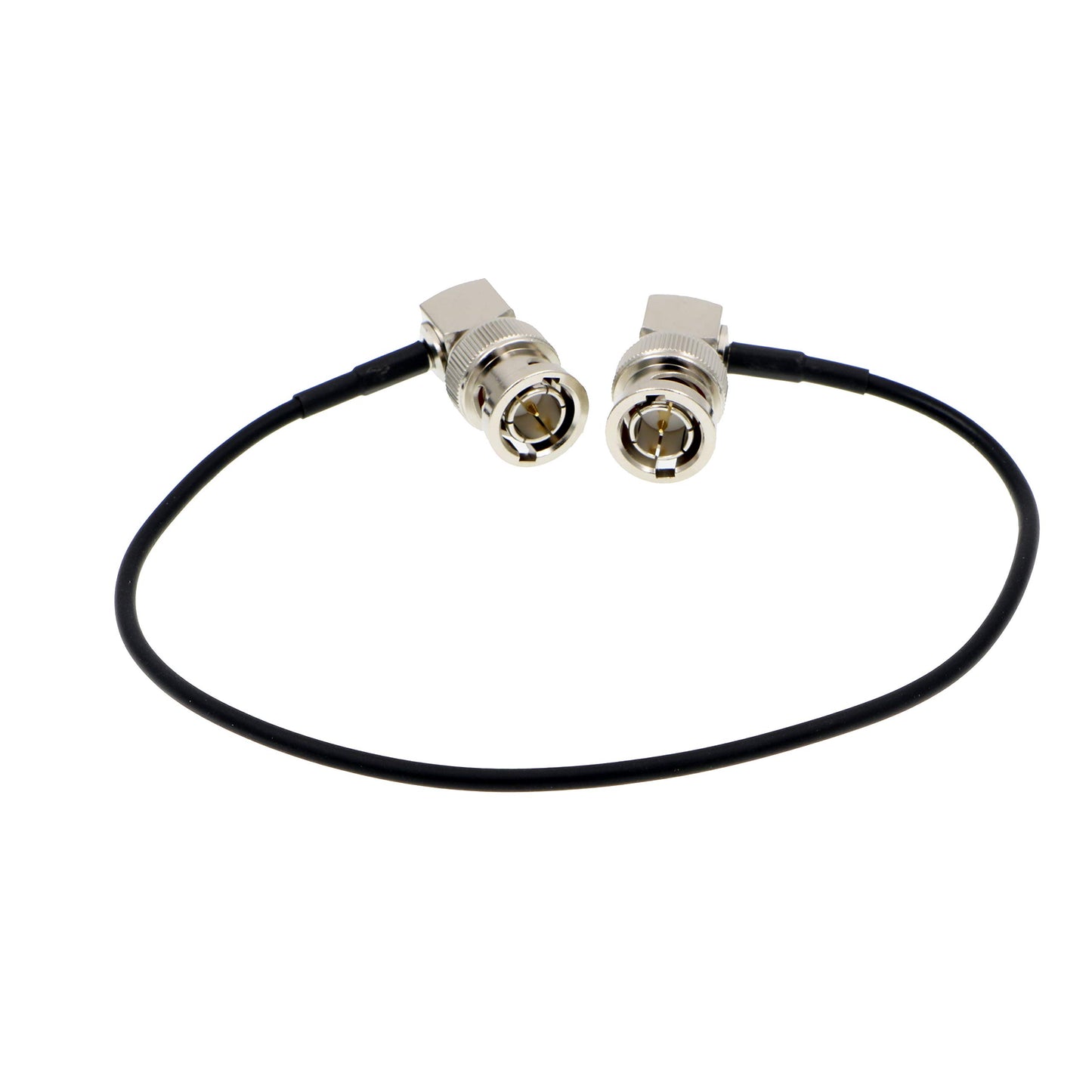 Uonecn Flexible HD SDI Cable RG179 Right Angle BNC Male to Right Angle BNC Male 75ohm for Blackmagic HyperDeck Shuttle and BMCC BMPC Hyperdeck Cameras