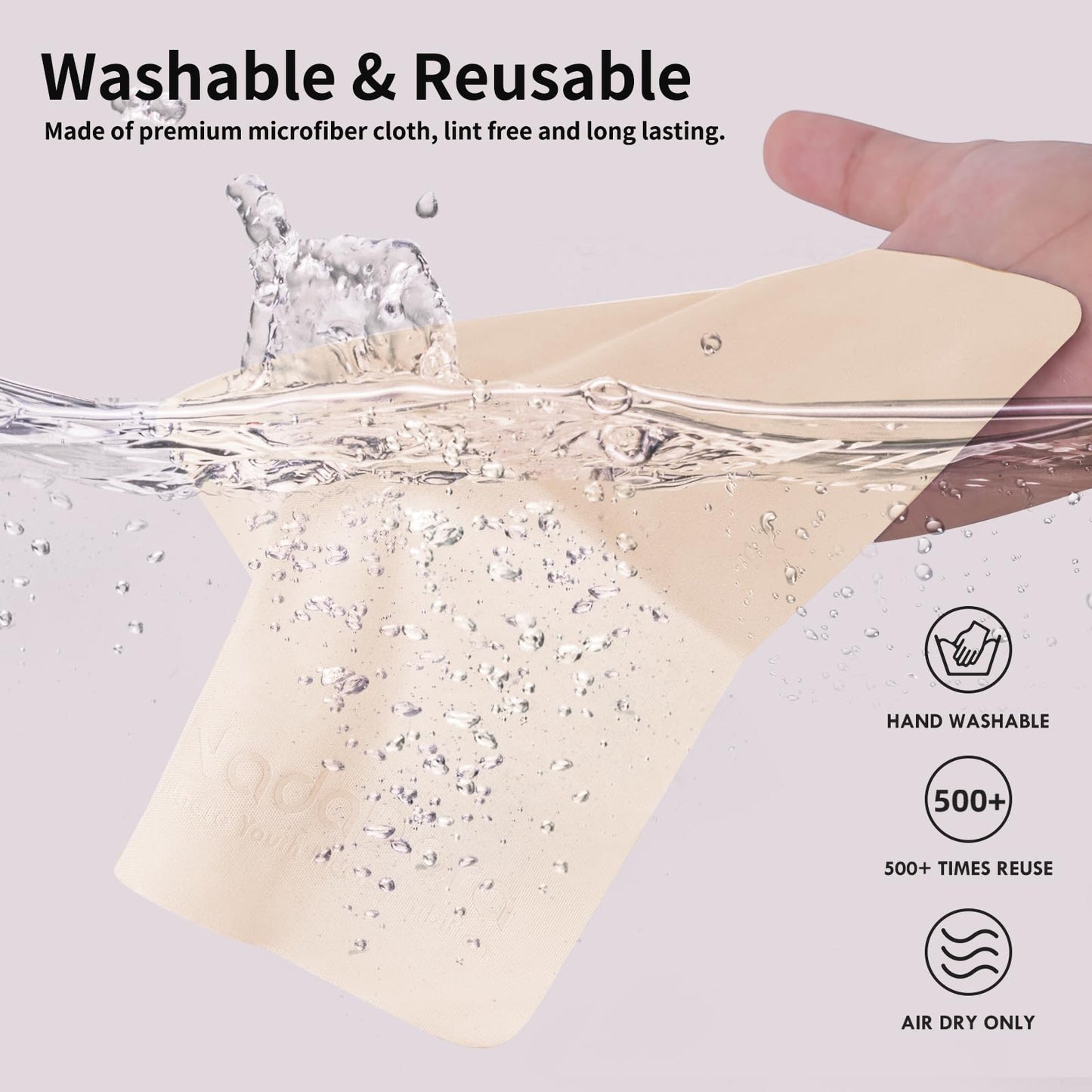 Nadadora Individually Wrapped Premium Microfiber Glasses Cleaning Cloths,20 Pack,Extra Thick,Soft and Dense