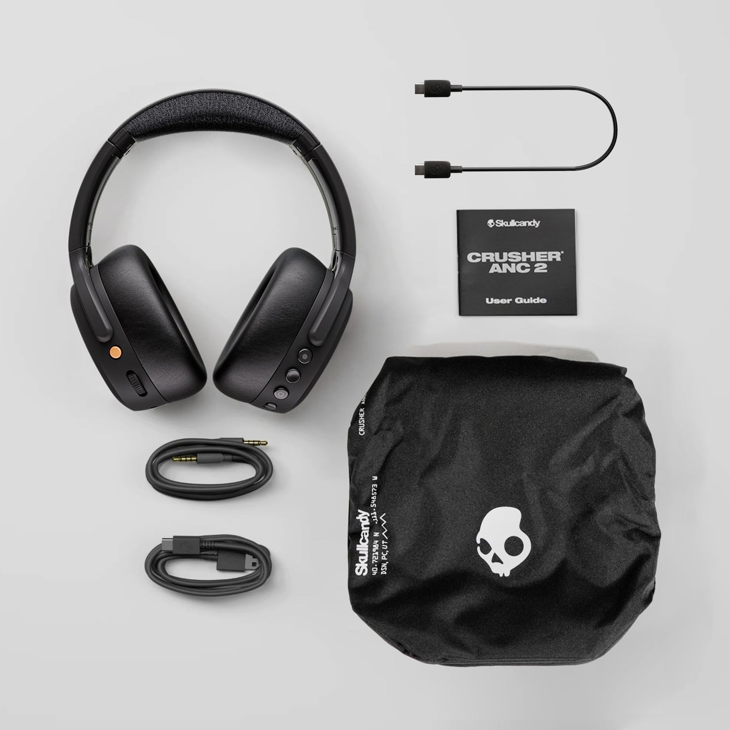 Skullcandy Crusher ANC 2 Wireless Over-Ear Bluetooth Headphones with Extra USB-C Charging Cable, Multi-Sensory Bass, Active Noise Cancelling, 60…