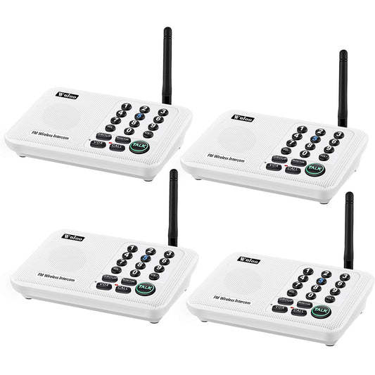 Wuloo Intercoms Wireless for Home 5280 Feet Range 10 Channel 3 Code, Wireless Intercom System for Home House Business Office, Room to Room Intercom