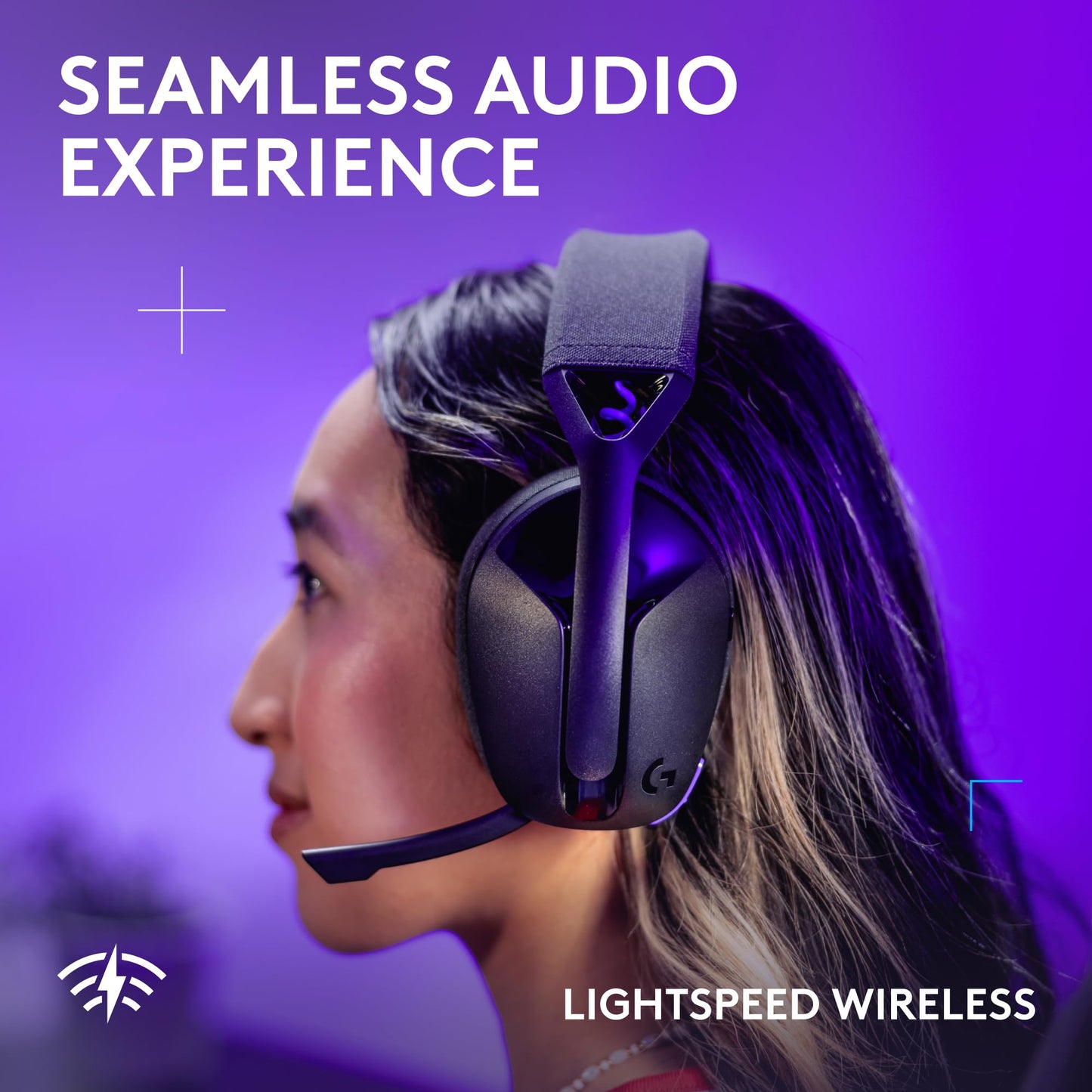 Logitech G321 Lightspeed Wireless Bluetooth Gaming Headset, Dynamic Comfort and fit, 16 kHz Boom mic, 20+ hrs Battery, PC, PS4, PS5, Nintendo Switch
