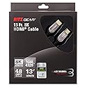 Ritz Gear 8K HDMI 2.1 Cable 13 ft. 48 Gbps Ultra High Speed Braided Nylon Cord & Gold Connectors - 10K/8K@60Hz UHD Video/4K@120Hz/4K@60Hz/2K/1080P.