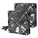 UMLIFE 2PACK EC 120mm x 25mm Dual Ball Bearings 120mm x 120mm x 25mm DIY Cooling Ventilation Exhaust Fan 110V 115V 120V 220V 240V AC Axial Case Muffin