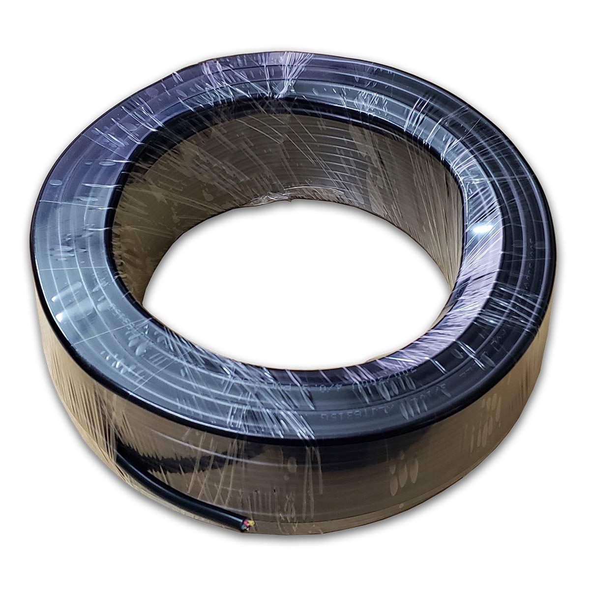 100FT 22 AWG Gauge Wire/Cable RVV 4 Conductor Bare Copper for Video Intercom/Video Doorbell Wire/Alarm Security Burglar, Extension Cord/Lines,Black