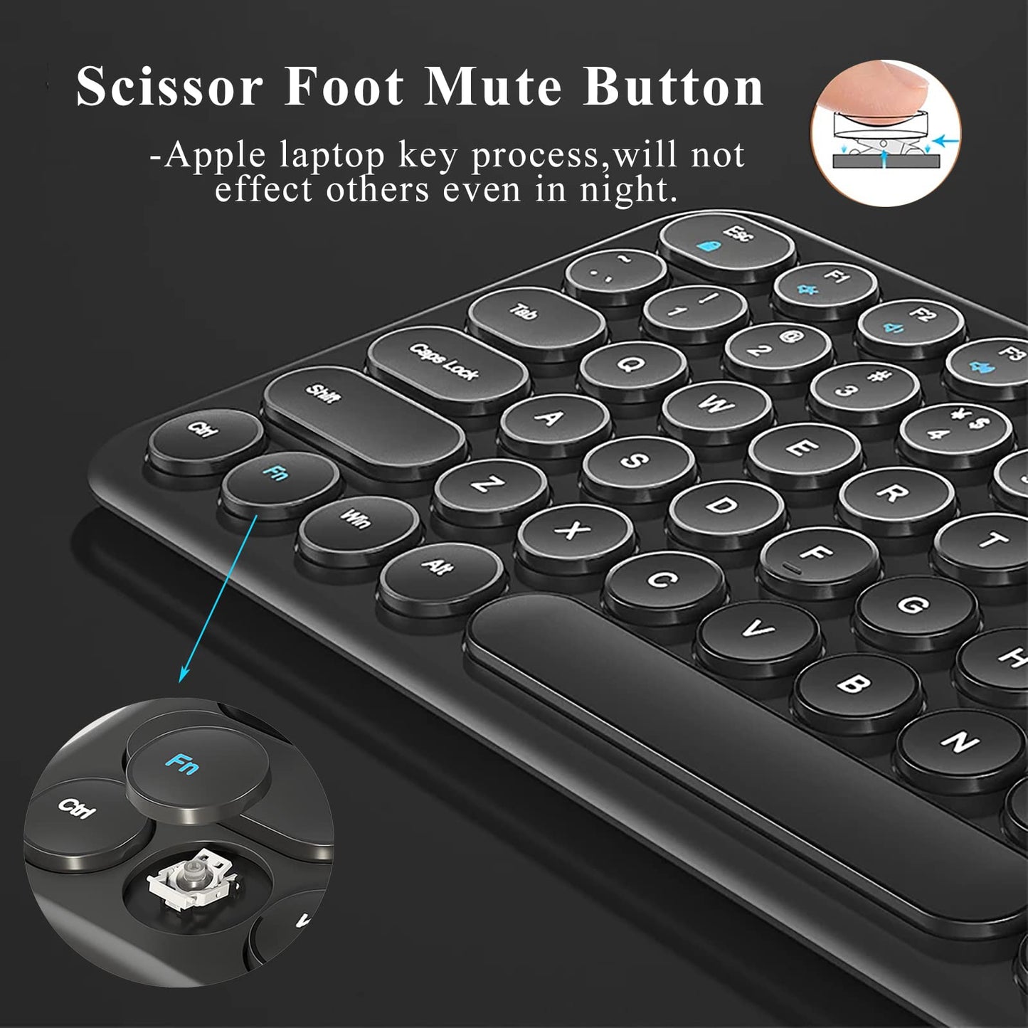 Wireless Keyboard and Mouse Combo,JieruiDeng 2.4Ghz USB Cordless Slim Silent Keyboard and Mouse Kit Home Office Game Use for Computer,Laptop,PC