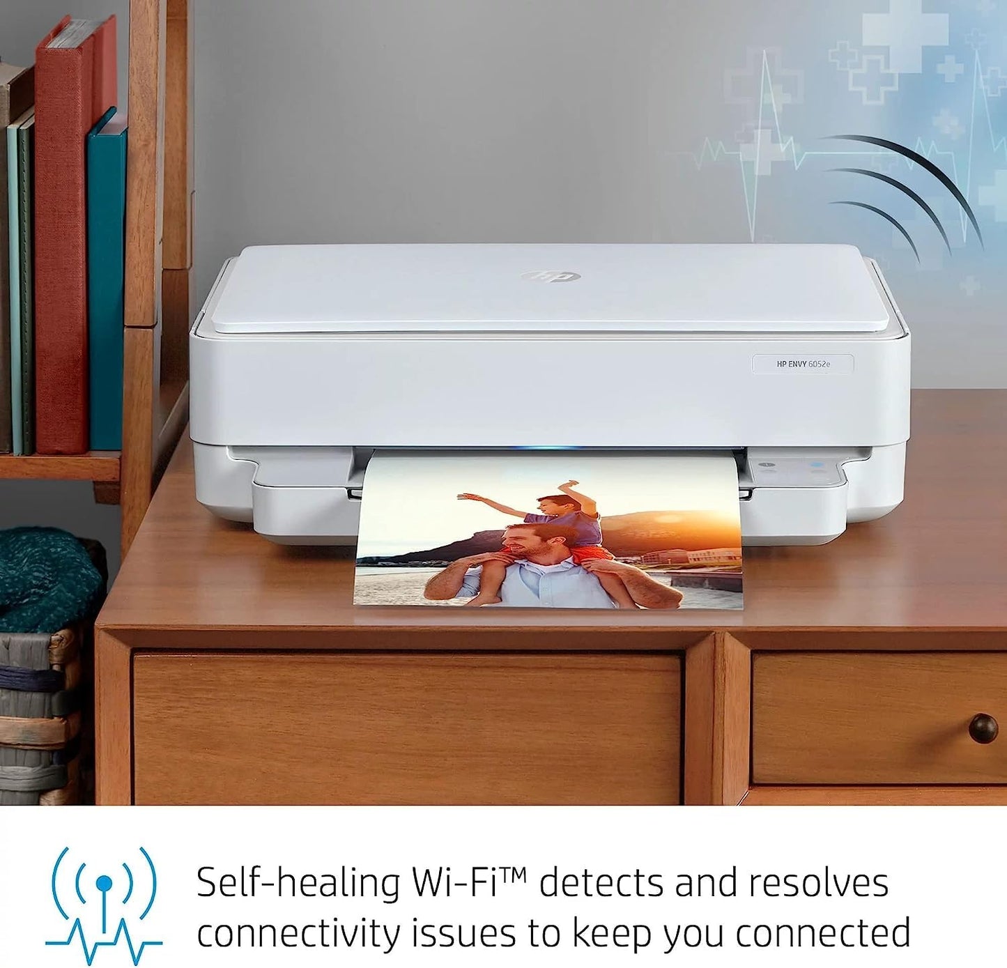 HP Envy 6052e All-in-One Wireless Color Inkjet Printer, Print Copy Scan, 2-Sided Printing, WiFi USB Bluetooth Connectivity, Instant Ink Ready, White