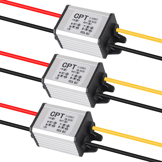 3PCS Buck Converter 12V to 9V 2A Power Converter Car Power Converter DC Step Down Buck Voltage Regulator DC Power Supply Module Transformer for Car…