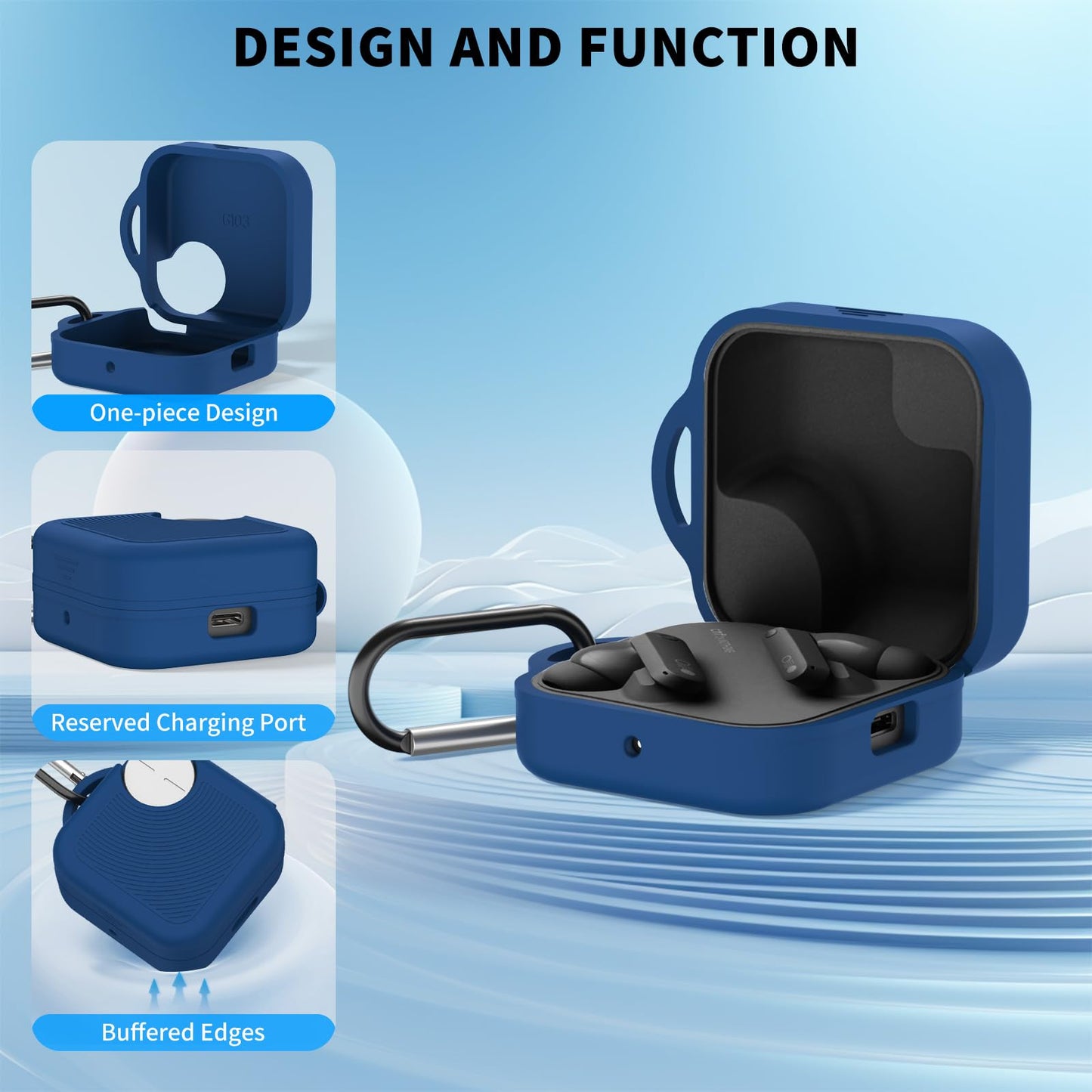 Silicone Cover Case for CMF Buds Pro 2,Protective Earbuds Sleeve Compatible with CMF by Nothing Buds Pro 2,Shockproof Scratch-Resistant Protective