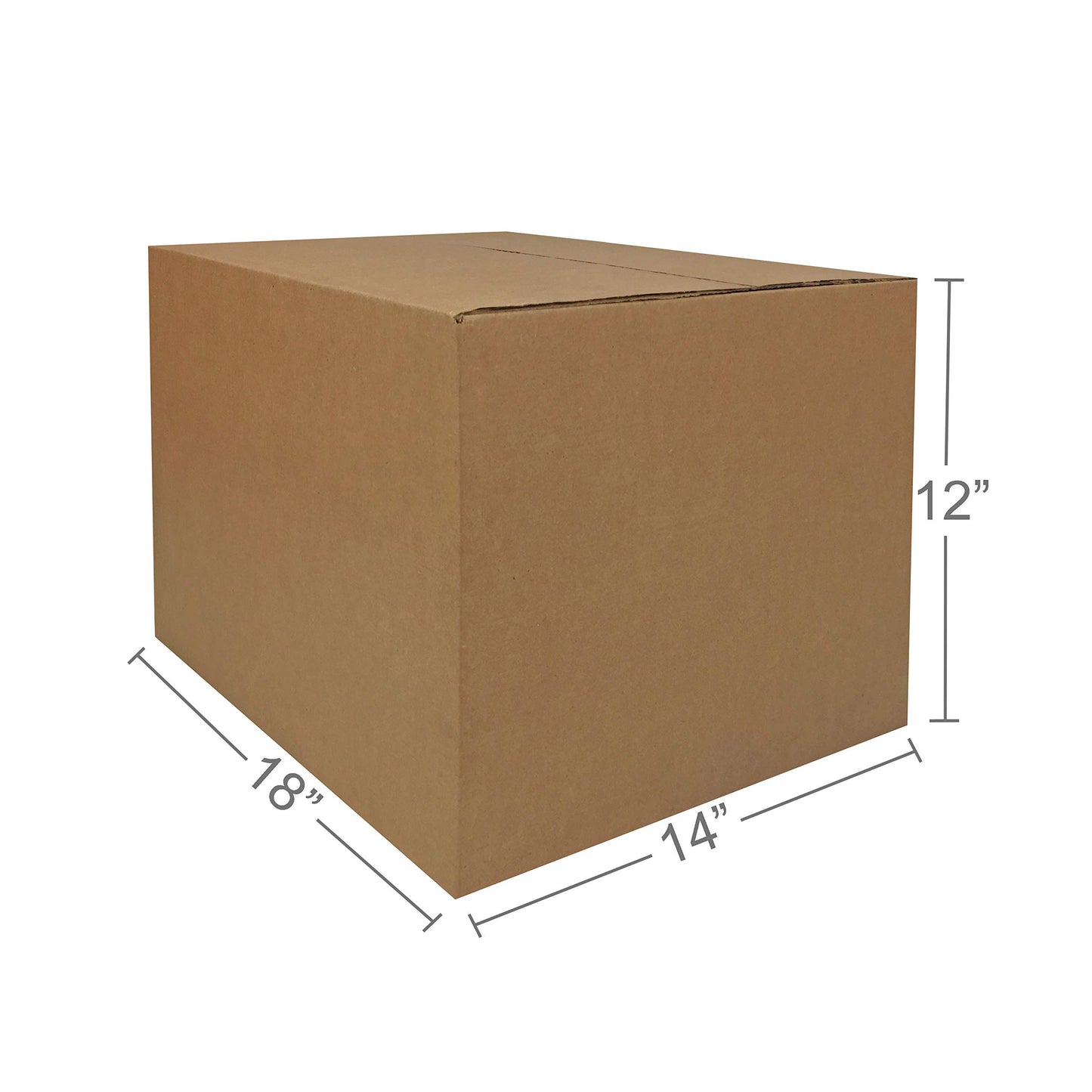 Amazon Basics Cardboard Moving Boxes for Packing and Shipping, Medium Size, 18" x 14" x 12", Brown, 10-Pack
