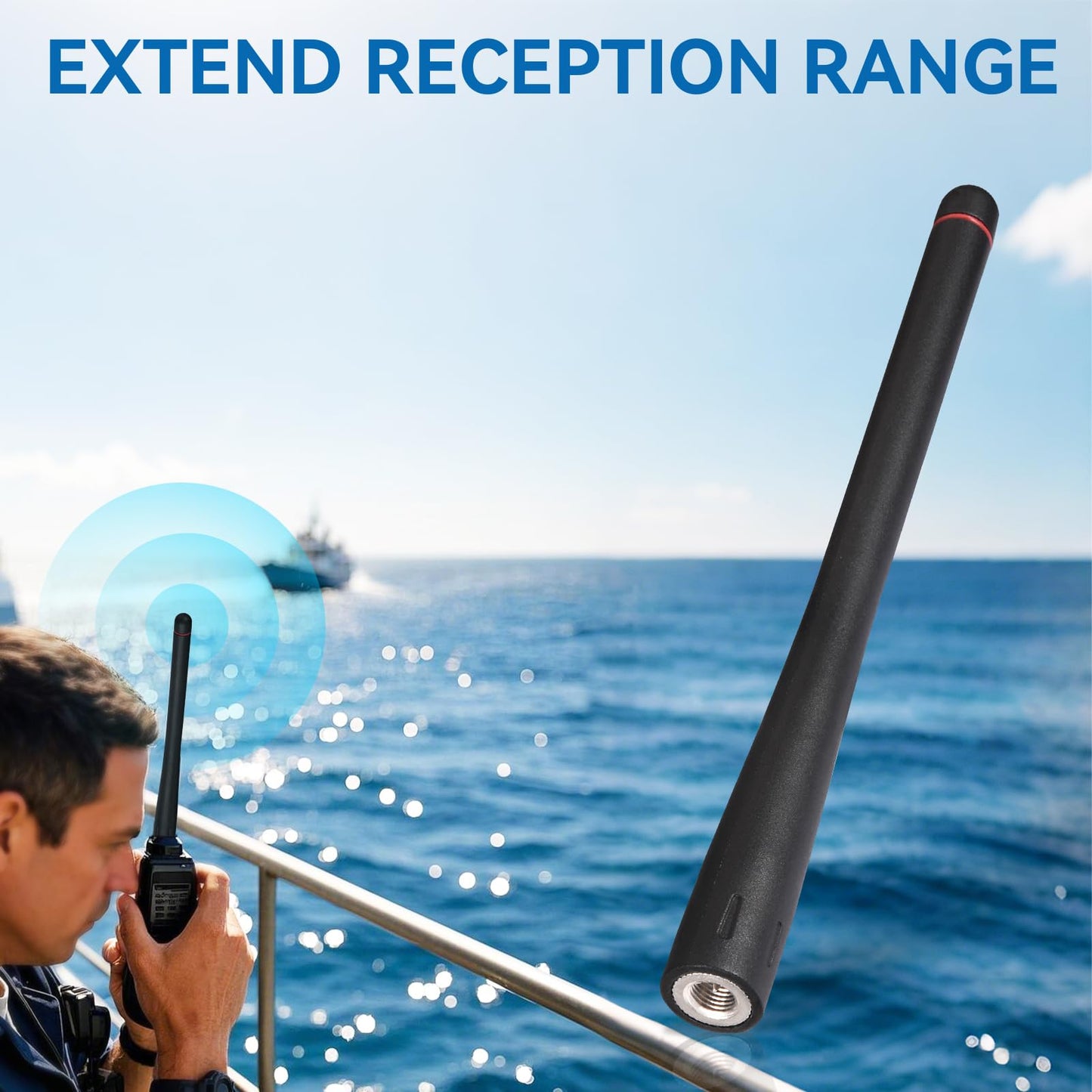 Bingfu Handheld Marine VHF Radio Antenna VHF 136-174MHz Rubber Duck SMA Male Antenna for Standard Horizon HX210 HX870 HX890 HX300 HX380 HX40 HX280