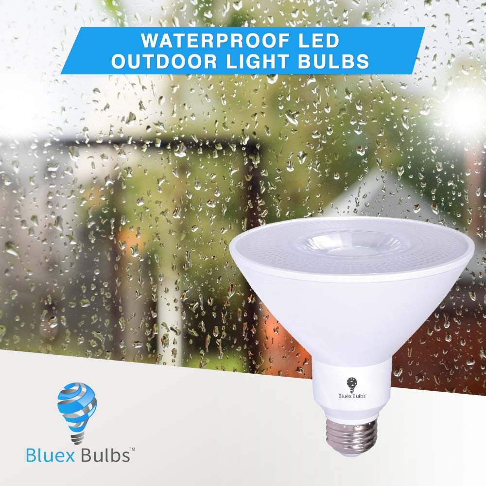 6 Pack High Power Outdoor PAR38 17W 170Watt Equivalent 1700 Lumens LED Cool White Dimmable Flood Light Bulb Waterproof E26 5000K Daylight Bulbs