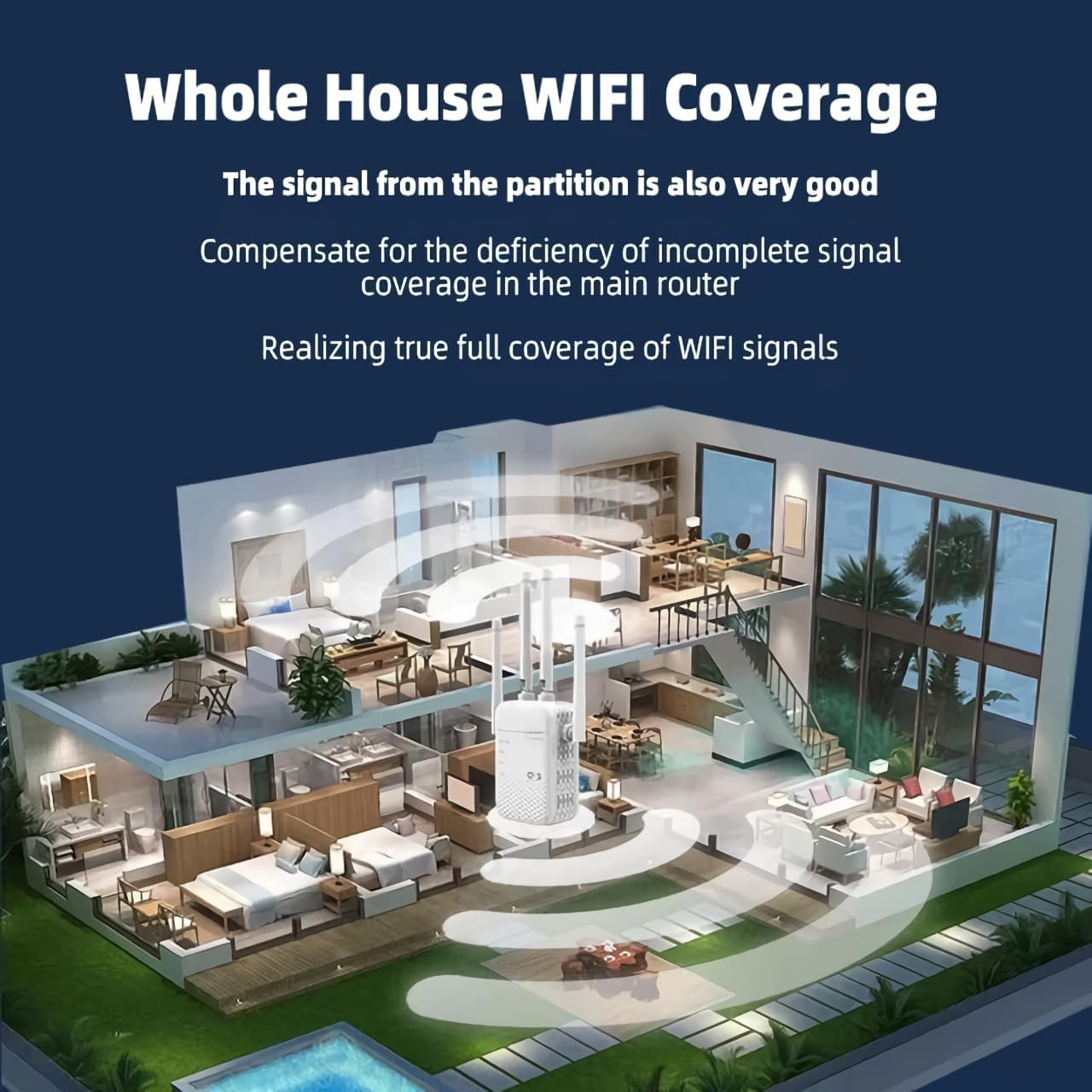 Net Booster, Netboost pro WiFi Extender 2024, Signal Booster Repeater for Home & Outdoor, WiFi Range Extender 1200Mbps(8999sq.ft),WiFi 2.4&5GHz Dual