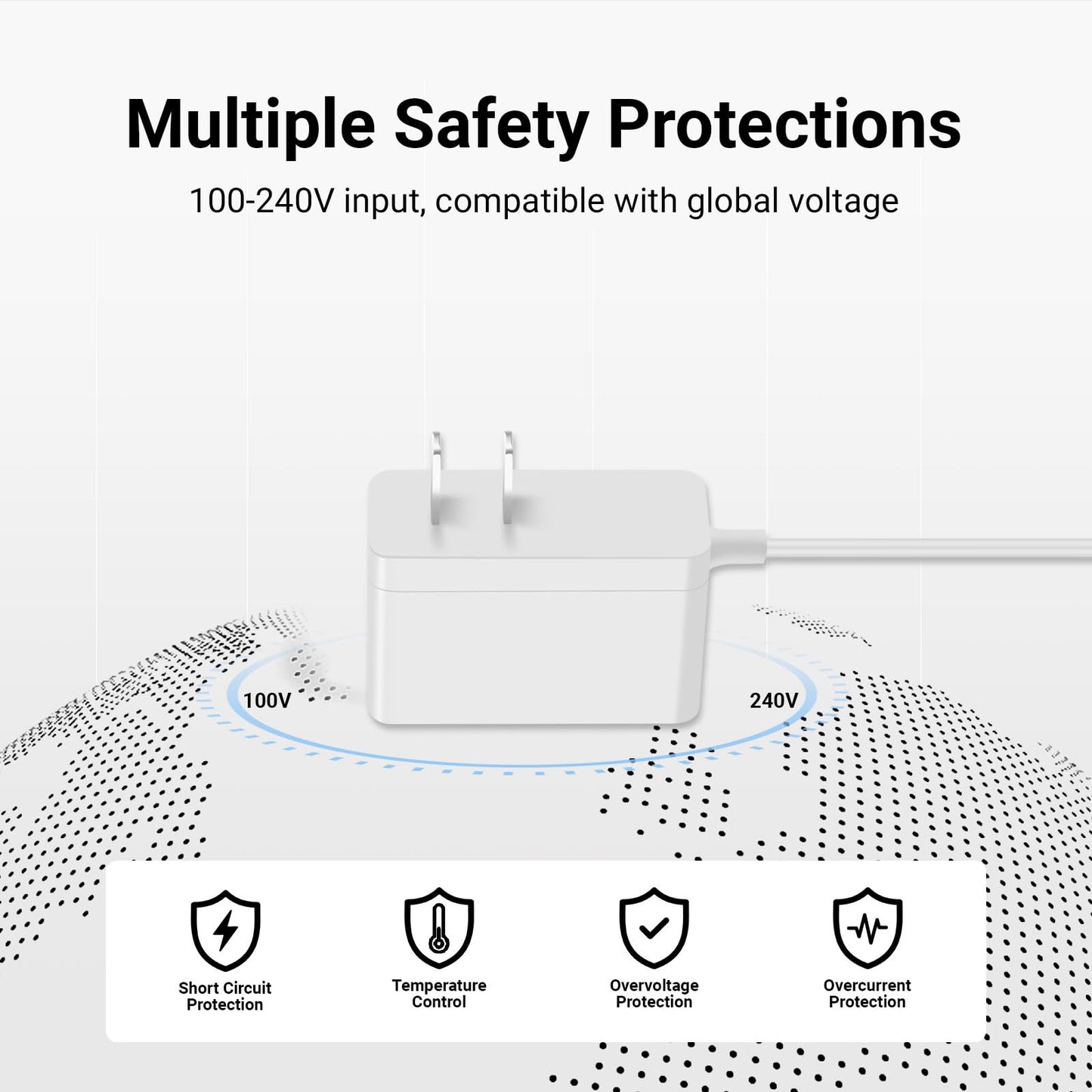 OatXtorpor Charger Cord Compatible with Sangean ADP-H202 H201 H202 H205 Radios Portable AM FM, AC Power Adapter 3V 0.5A White 1.8M Extra Long Cable