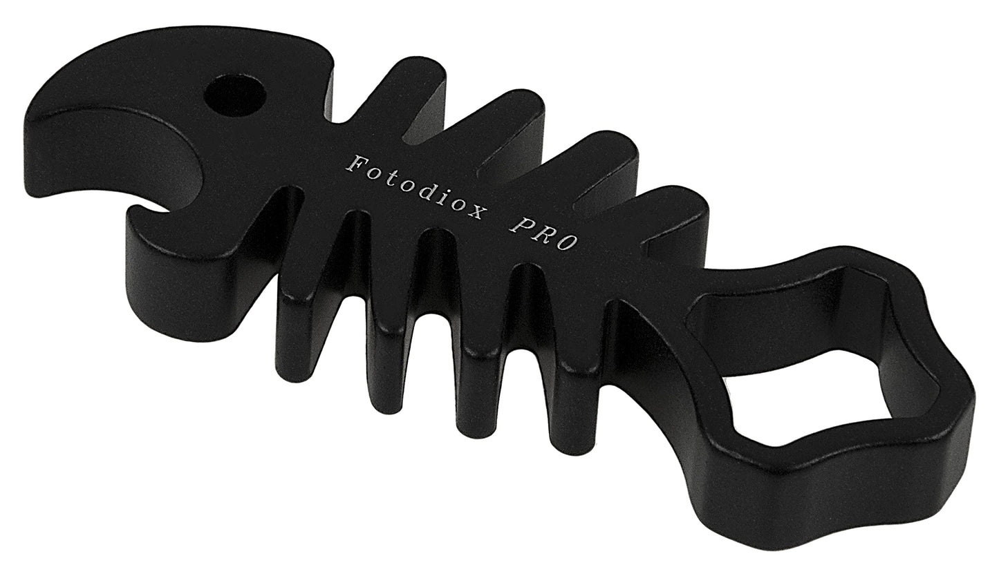 Fotodiox Pro GoTough Sharkbite - Black Aluminum Metal GoTough Wrench for Tightening GoPro Mounting Knobs, Screws and Bolts; Shark Styled Wrench