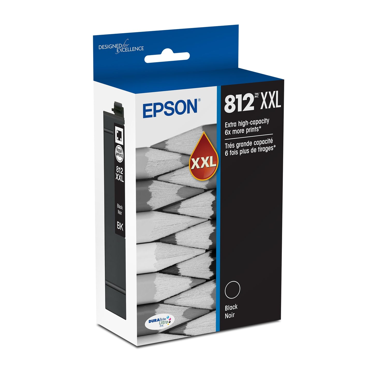 EPSON 812 DURABrite Ultra Ink Extra-high Capacity Black Cartridge (T812XXL120-S) Works with WorkForce Pro WF-7310 ,7820, 7840, EC-C7000