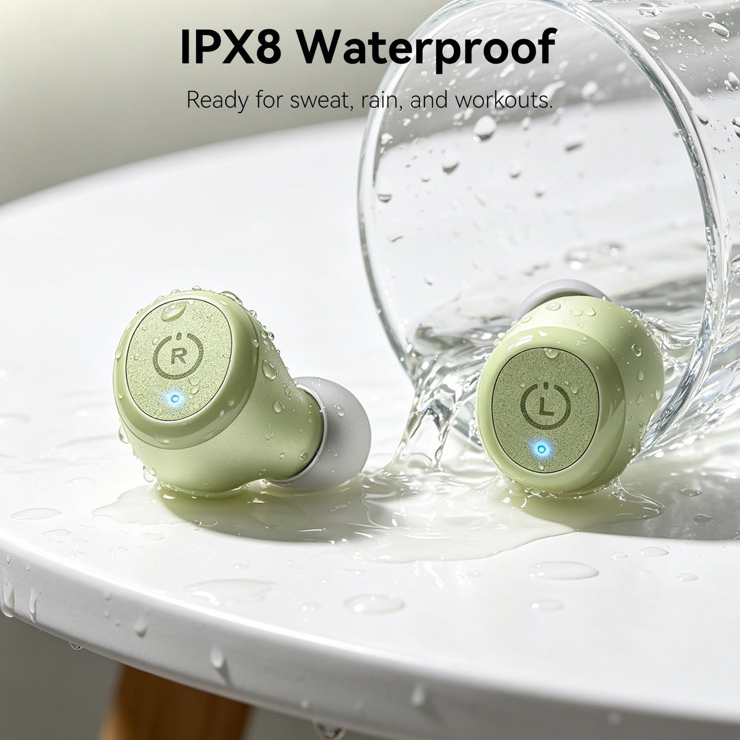 TOZO T10 Wireless Earbuds Powerful Bass Stereo Wireless Charging, APP, IPX8