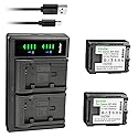 Kastar 2-Pack BP-808 Battery and LTD2 USB Charger Replacement for Canon VIXIA HG30, XA10, XA10 HD, FS10, FS11, FS20, FS21, FS22, FS31, FS40, FS100