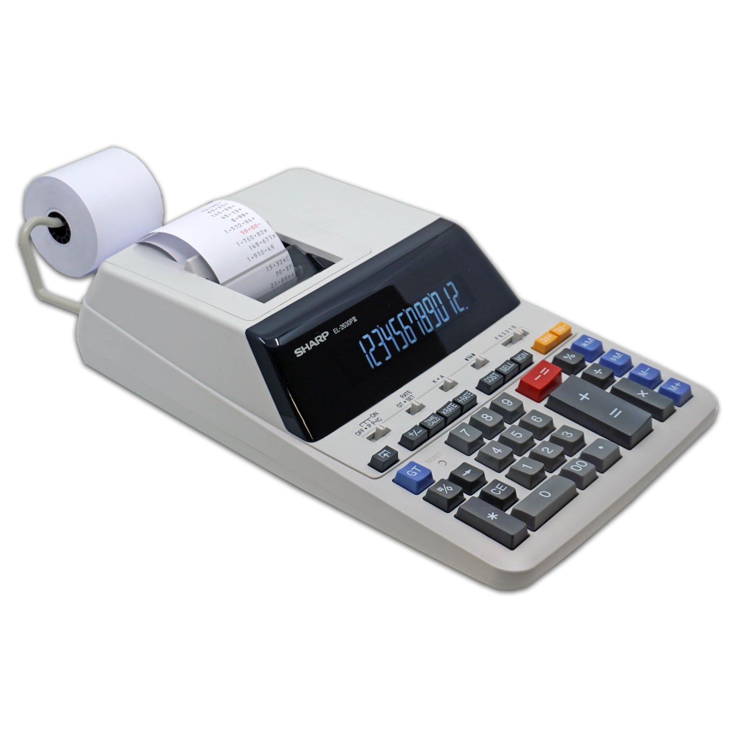 Sharp ELECTRONICS Standard Function Calculator (EL2630PIII), White, 8 7/8 x 12 7/8