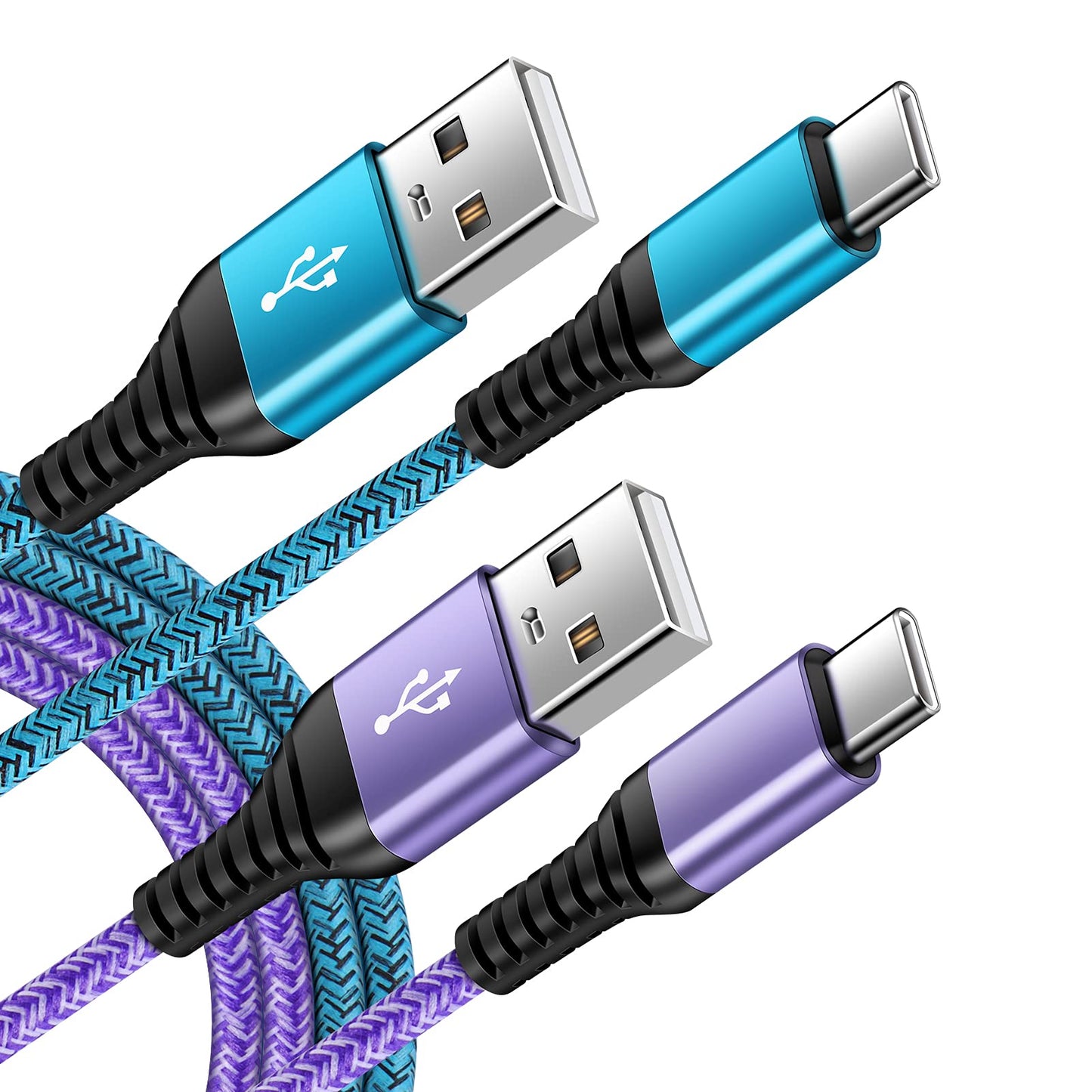 Type USB C Long Samsung S24 S23 Charger Cable 10ft 2Pack for Samsung Galaxy S25 Edge S25 Ultra A17 A16 5G A15 A25 A14 A54 S22 FE S21 A13 A53,iPhone 16