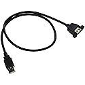 C2G Legrand USB Cable, USB A to A Cable, Black USB Panel Mount Connector, 2 Foot Panel Mount USB, 1 Count, C2G 28063