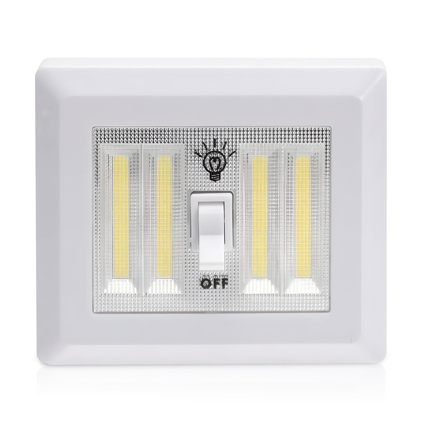 AlltroLite LED Closet Light Switch | 400 Lumen Wireless Battery Powered COB Night Light | Stick On Magnetic Battery Lights for Under Cabinet, Shelf