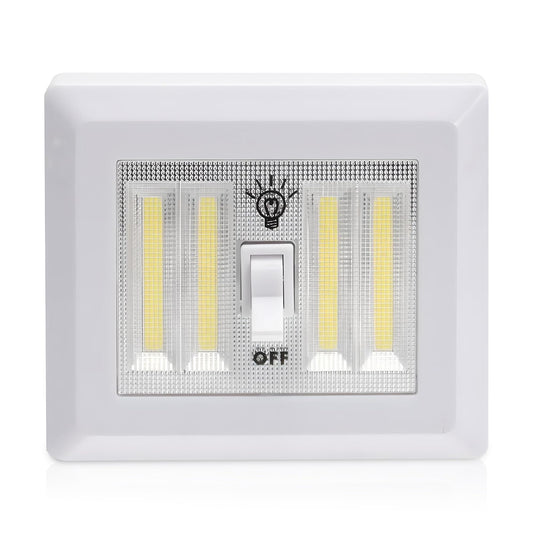 AlltroLite LED Closet Light Switch | 400 Lumen Wireless Battery Powered COB Night Light | Stick On Magnetic Battery Lights for Under Cabinet, Shelf