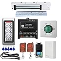 Tuya Smart Door Access Control System Kit, Waterproof Keypad Door Entry with 600lb Magnetic Lock, Remote Control & App Unlock, Doorbell for Home