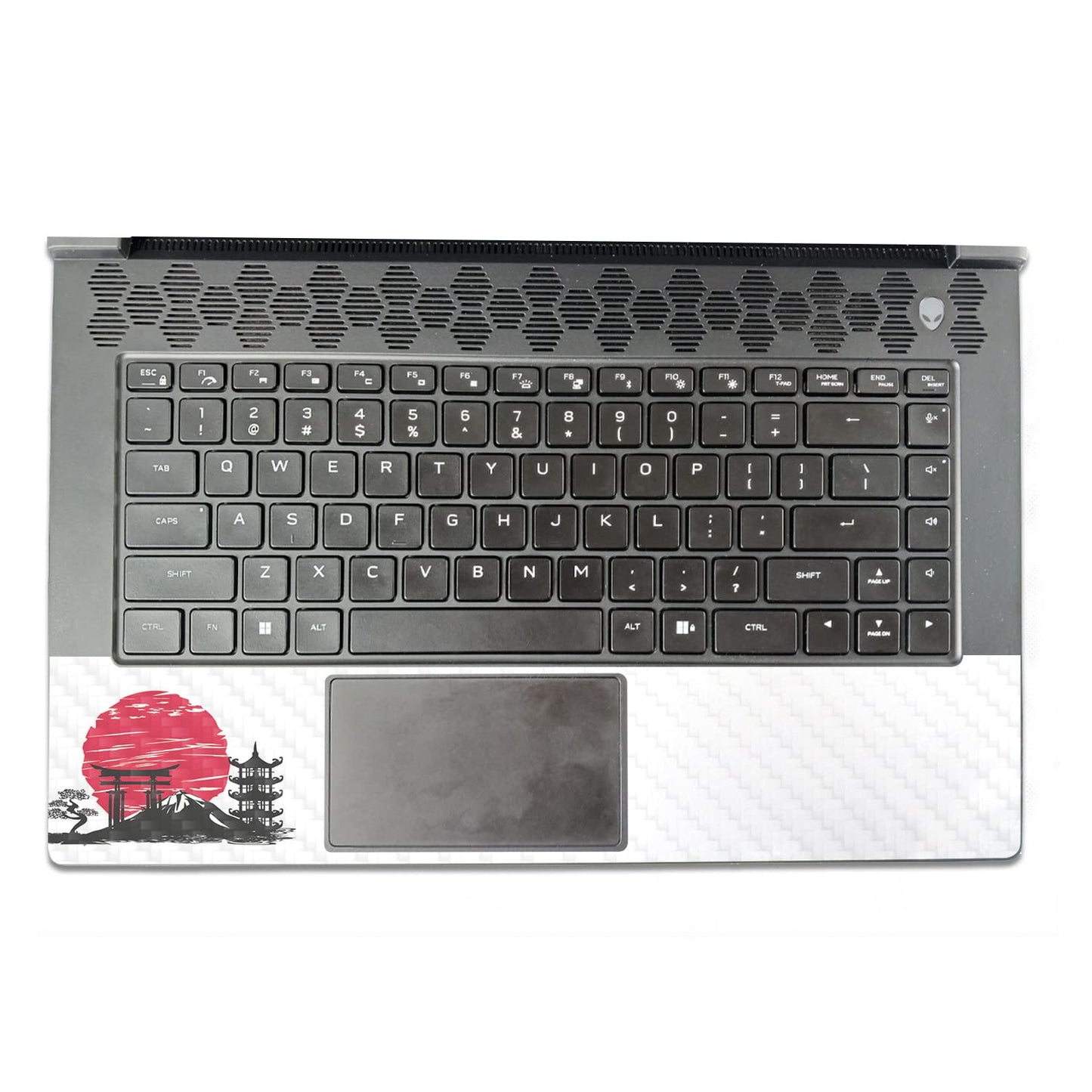 MightySkins Carbon Fiber Skin Compatible With Alienware M15 R7 (2022) Full Wrap Kit - Japanese Style | Protective Durable Textured Carbon Fiber…