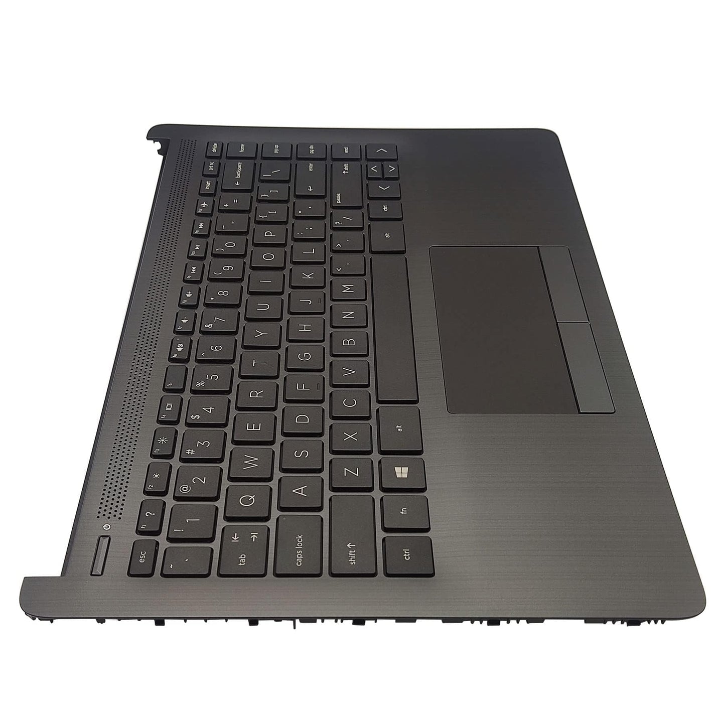Replacement Upper Case Palmrest for HP 14Z-DK 14-DK 14-CF 14S-CF 14-DF Series Laptop Non-Backlit Keyboard Assembly Top Cover Touchpad L24818-001 Gray