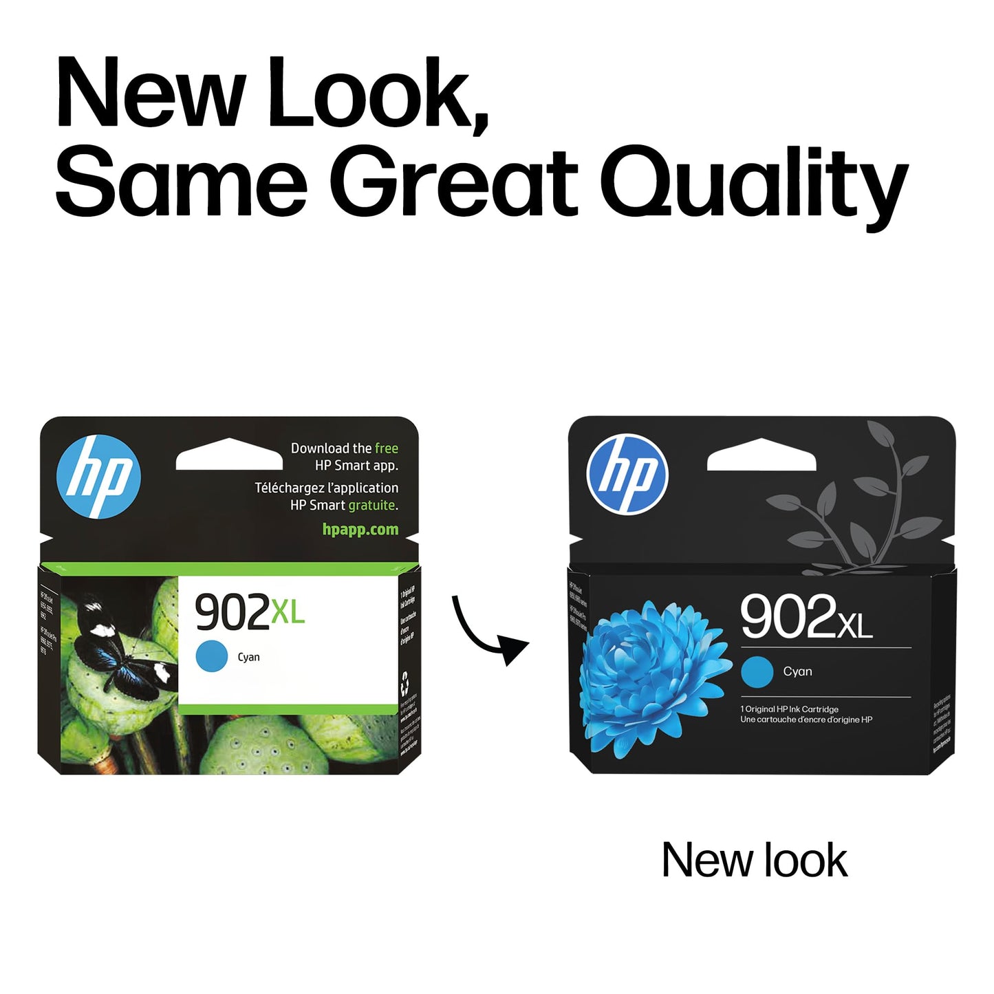 HP 902XL Cyan High-Yield Ink Cartridge | Works with OfficeJet 6950, 6960, Pro 6960, 6970 Series | T6L86AN