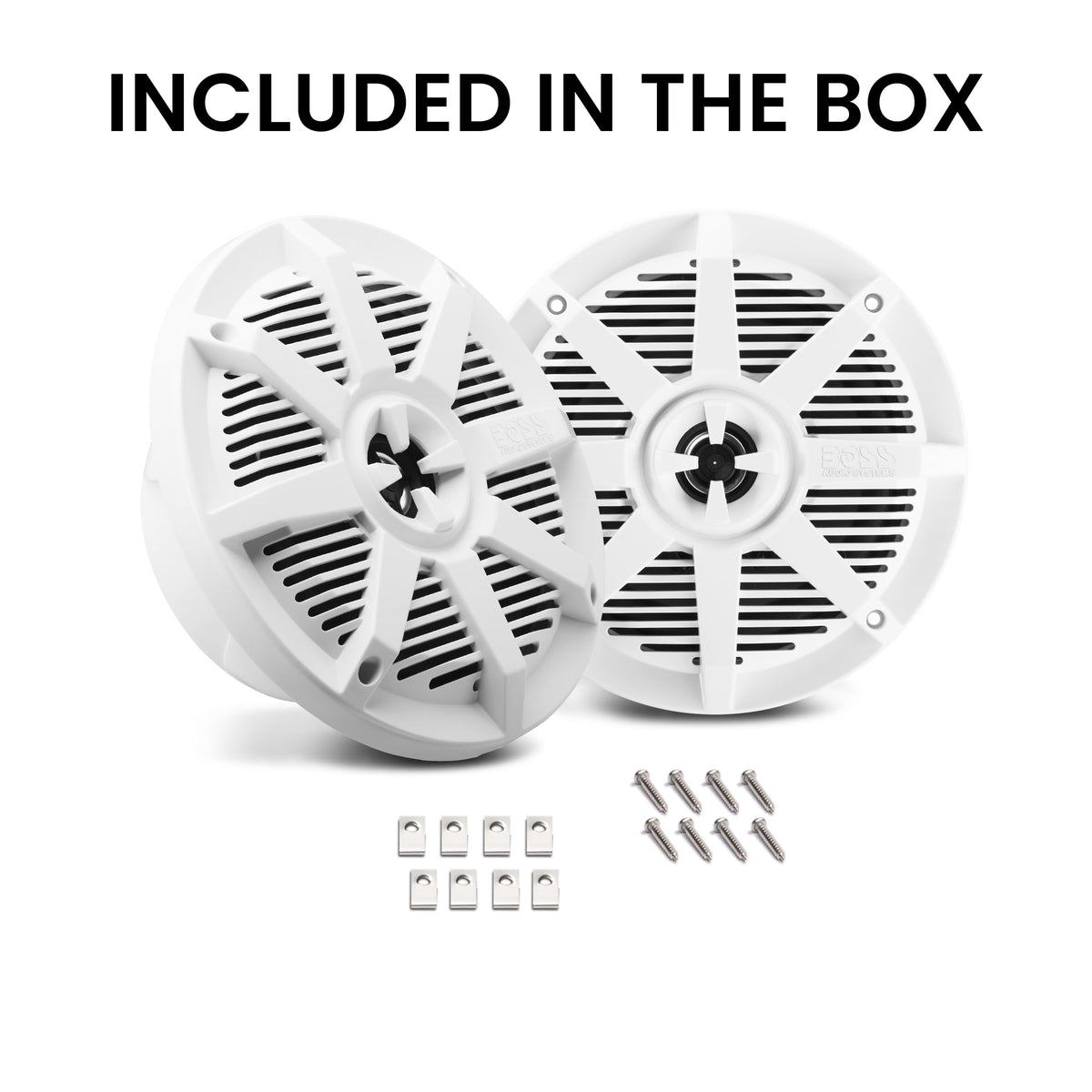 BOSS Audio Systems MR62W 6.5 Inch 2 Way Full Range 200 W Boat Speaker Pair