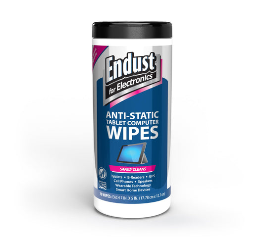 Endust For Electronics Screen Cleaner Wipes, Electronics Surface Cleaning Wipes, For Tablet, E-Reader, Computer Monitor, Laptop, Phone, TV, GPS, Pre-Moistened, Alcohol & Ammonia Free, 70 Count (12596)