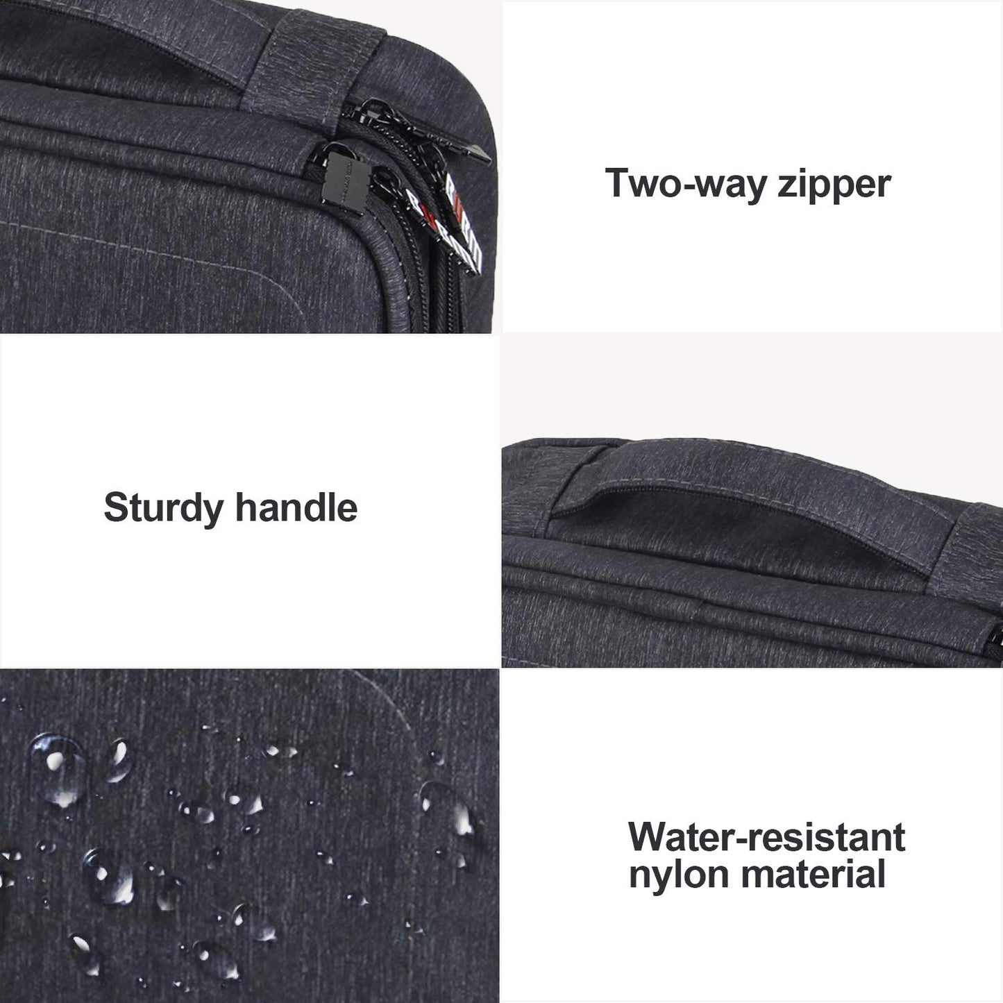 BUBM Electronic Organizer, Double Layer Travel Gadget Carry Bag for Cables, Plugs, Earphone, Flash Hard Drive and More--a Sleeve Pouch for iPad