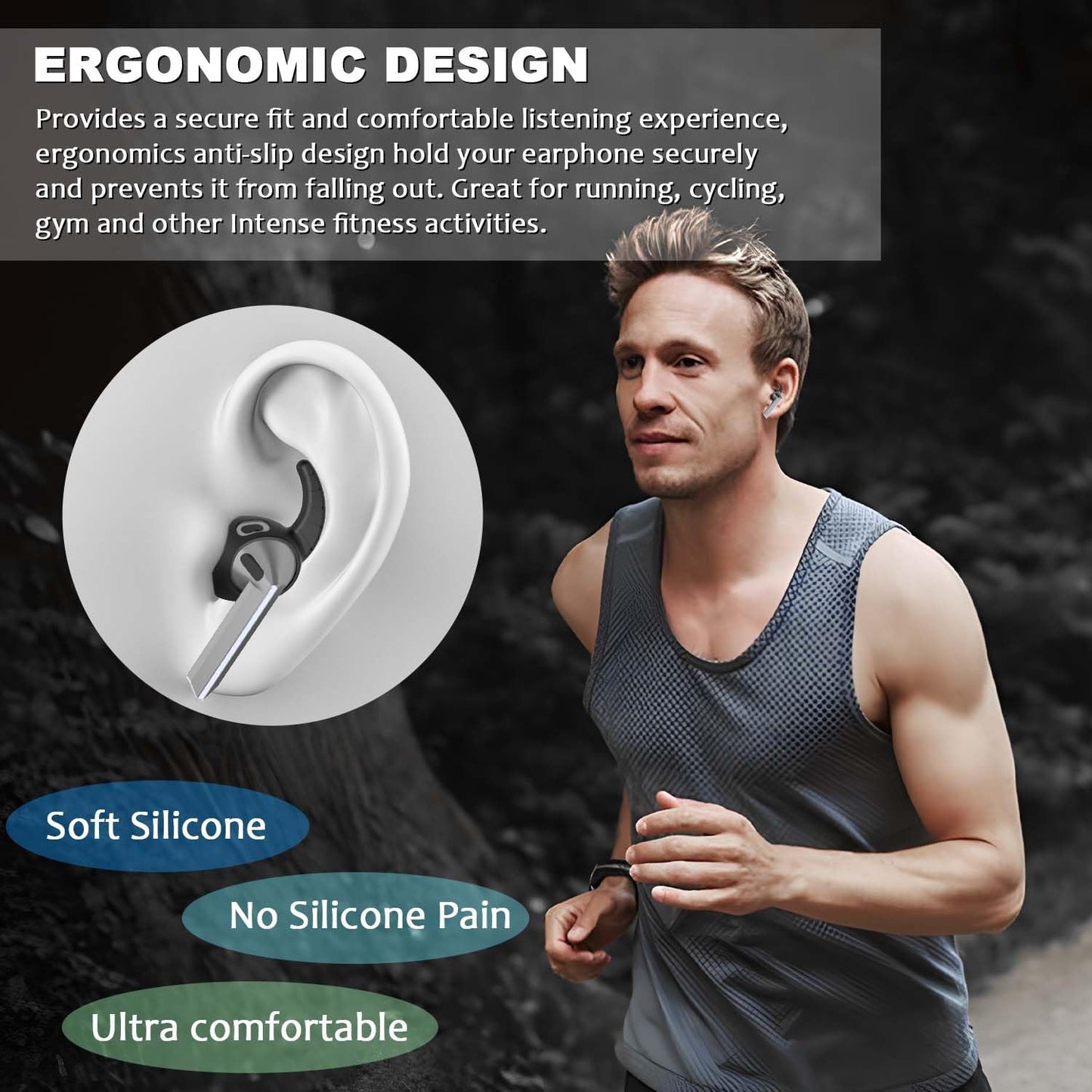 Ear Hooks for Galaxy Buds 3, WADVCU 5 Pairs Ear Hook Compatiable with Samsung Galaxy Buds 3 Silicone Accessories Anti-Slip Ear Covers Holder [Not Fit