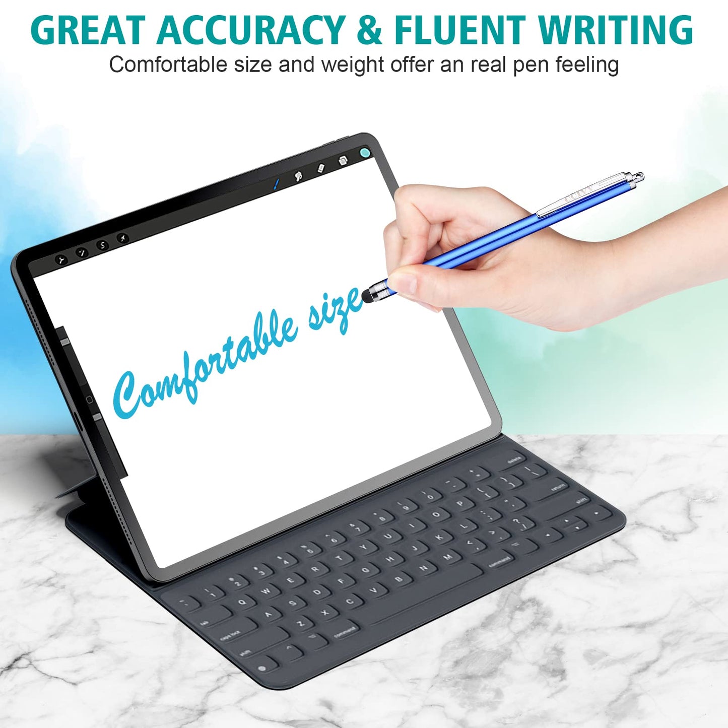 CCIVV Stylus Pen for Touchscreen, Fine Point Capacitive Stylus Pens for iPad iPhone Android Tablet, Phone Samsung Nintendo Switch for Writing Drawing