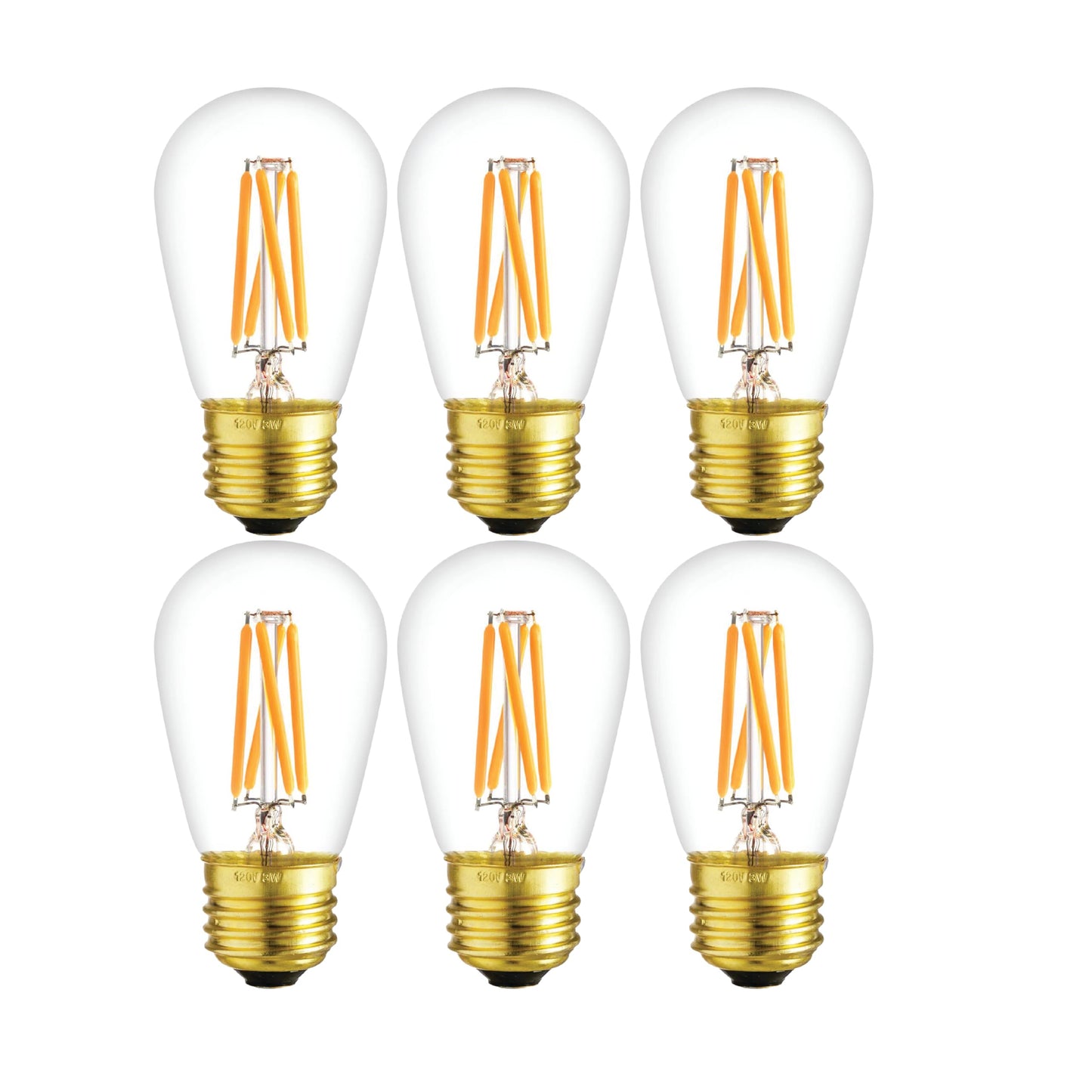 Sunlite 40322 LED S14 Glass Filament Style String Light Bulb, 4 Watts (25W Equivalent), 340 Lumens, Medium Base (E26), Dimmable, UL Listed, High 90