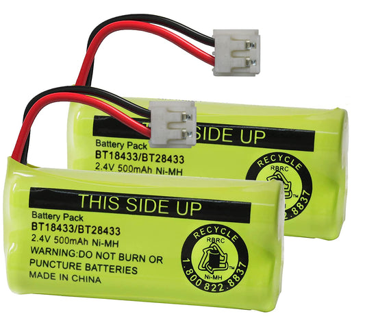 Cerepros 2-Pack BT18433/BT28433 Replacement Battery Pack for VTech AT&T BT8300 BT1011 BT1018 CS6229 DS6301 DS6151 DS6101 Cordless Phone Handset System