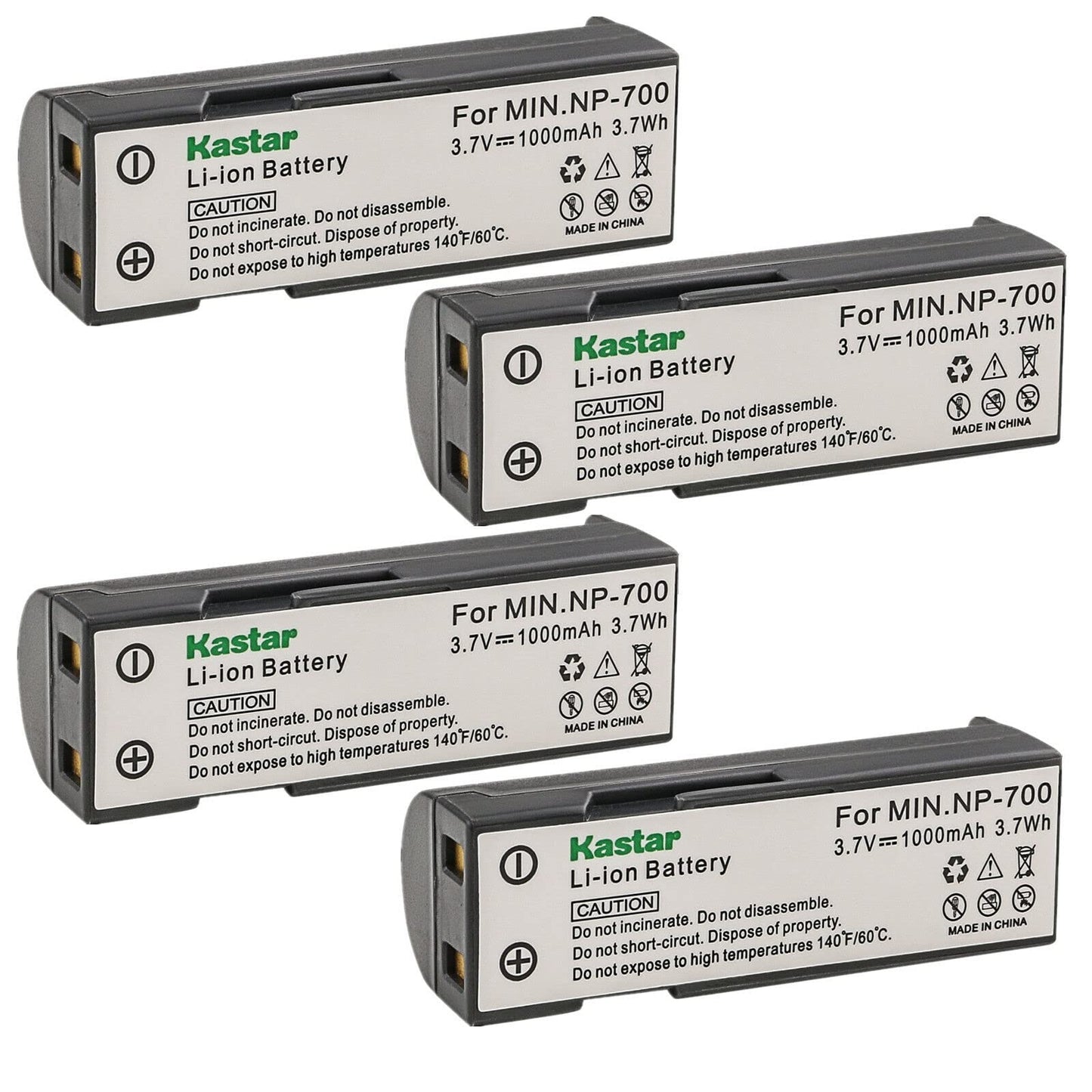 Kastar 4-Pack Battery Replacement for Konica Minolta NP-700 Battery, Konica Minolta Dimage X50, Konica Minolta X60, Konica Minolta DG-X50-K, Konica