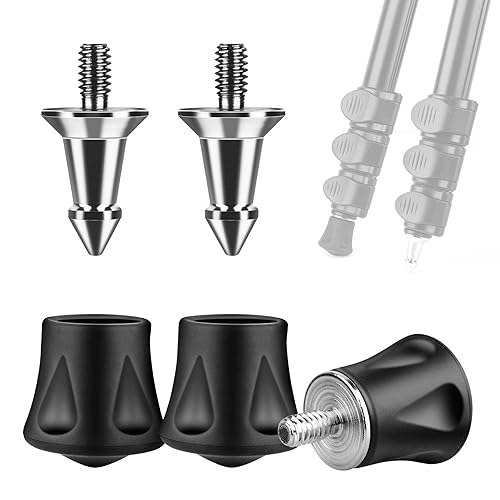 Rubber Feet Tripod Spike, 3 PCS Non-Slip Tripod Monopod Feet Universal