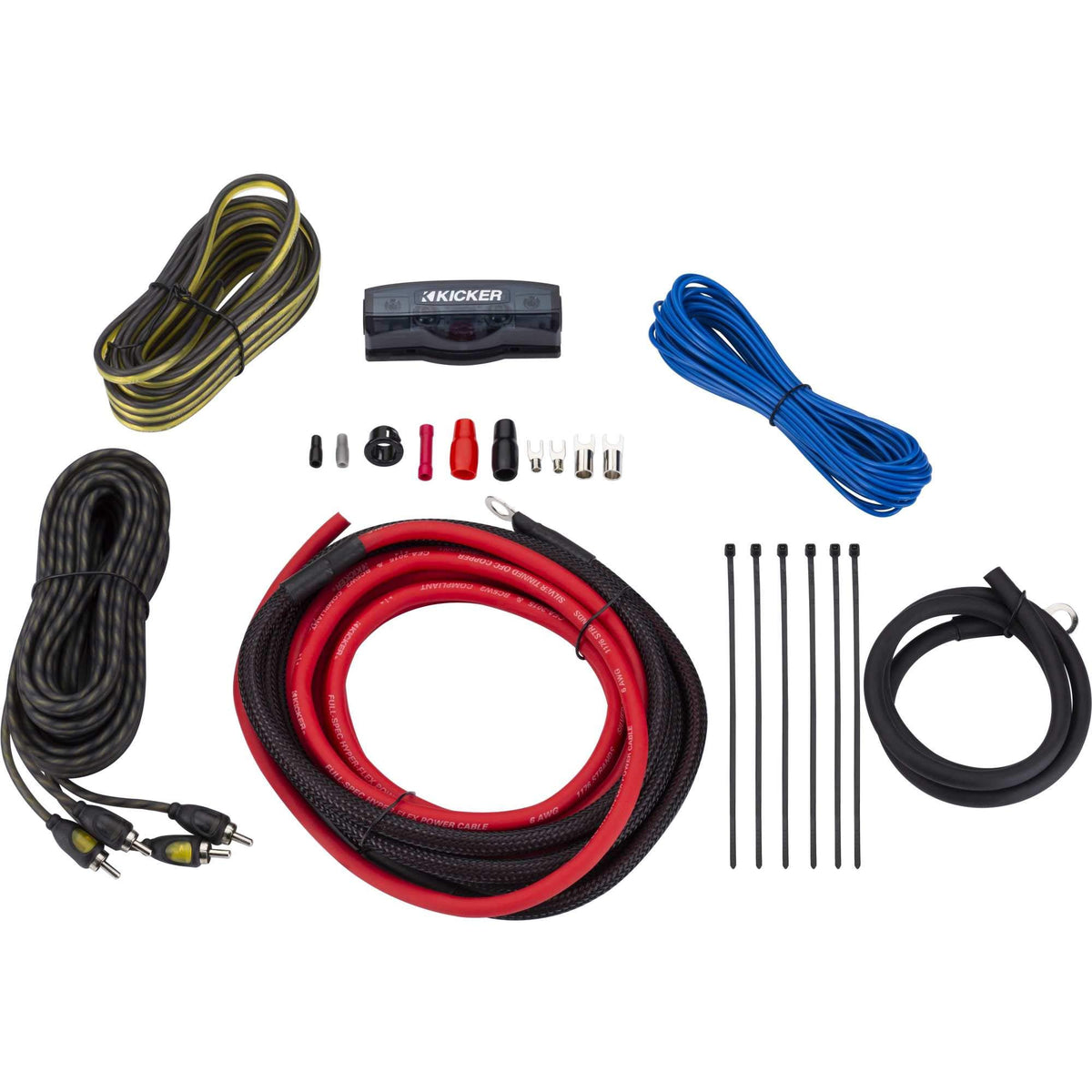 Kicker 47VK6 VK6 6AWG Complete Amplifier Wiring Kit w/2CH Interconnects