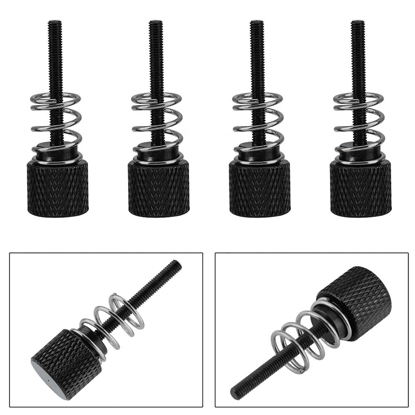 fosa 4pcs Replacement Aluminum M3 Installation Screws for Computer CPU Water Cooling Block for 1150 1151 1155 1156 (Black)