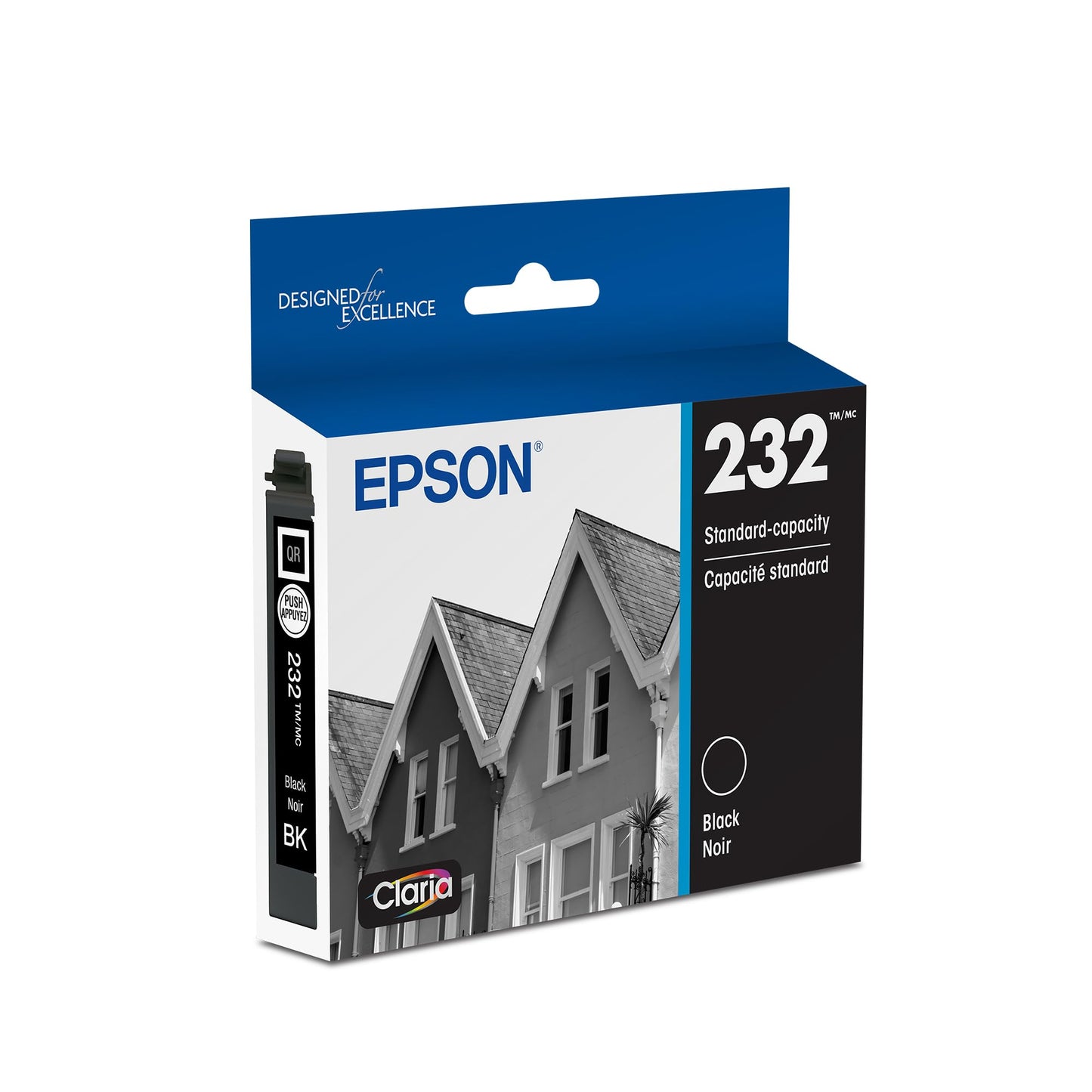 EPSON 232 Claria Ink Standard Capacity Black Cartridge (T232120-S) Works with WorkForce WF-2930 ,2950 and Expression XP-4200, 4205