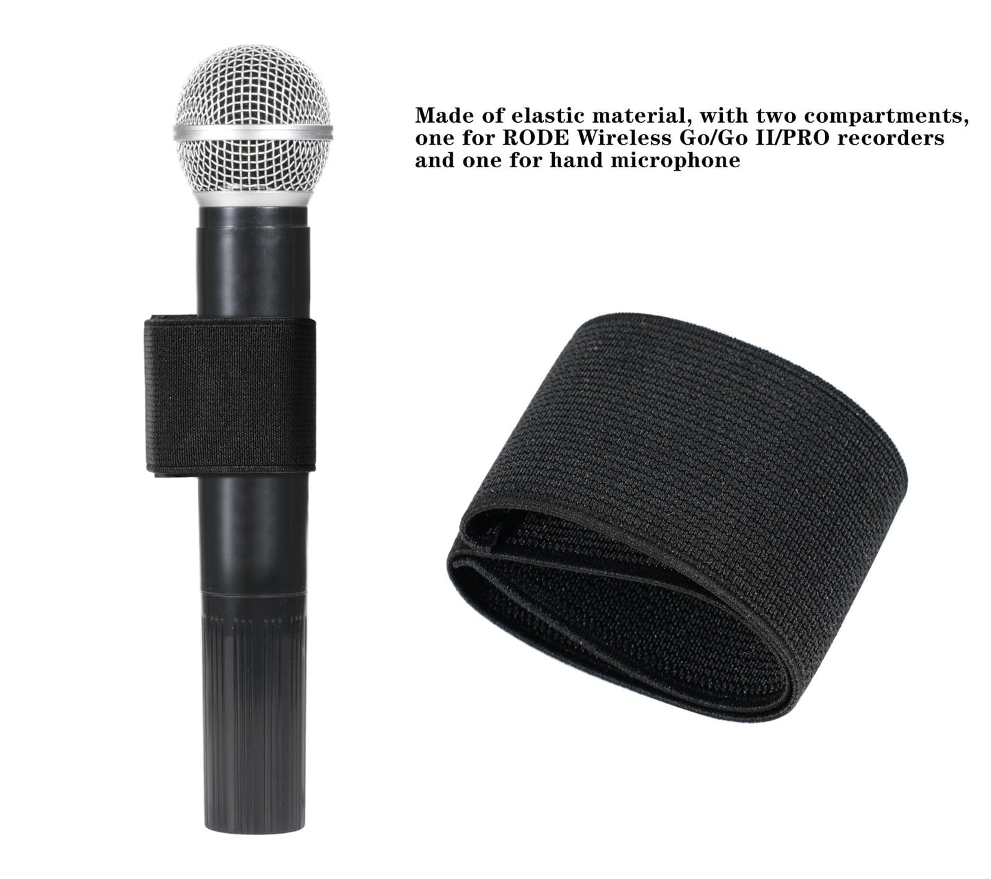 MOTAIN Hand Microphone Elastic Sleeve Compatible with RODE Wireless Go/Go II/PRO Recorders,Ideal Accessory For Wedding Photographers(1 Pack)