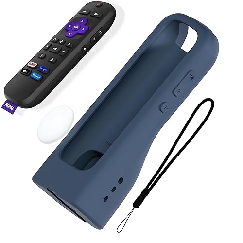 GripStand by 73&Sunny Silicone Remote Cover for Roku Voice, Stand Up Design, Enhanced Grip, Compatible with TV Streaming Stick Plus 2025 4K/HD/HDR